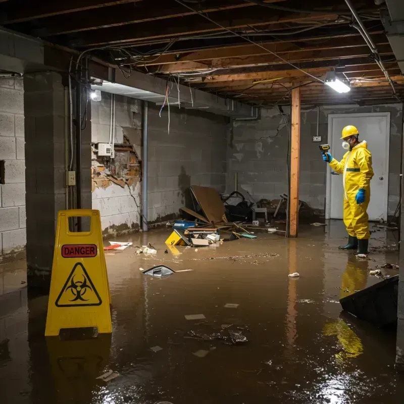 Flooded Basement Electrical Hazard in Sixteen Mile Stand, OH Property